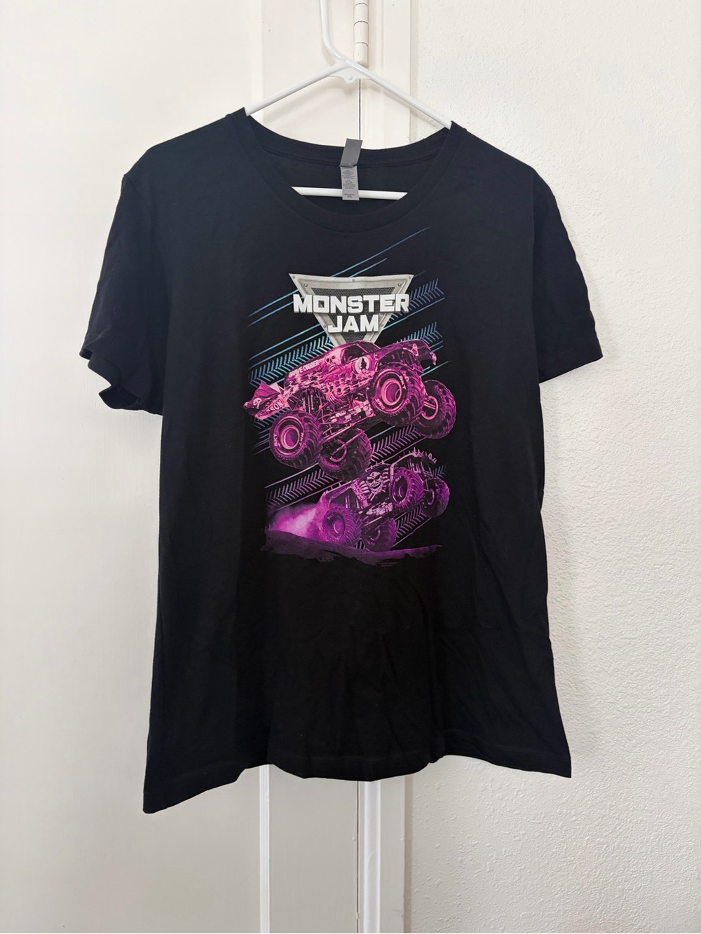Monster Jam Black T-Shirt with Pink Grave Digger